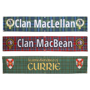 Gazebo, Tent Banner, 8ft, ANY Tartan with Clan Crest