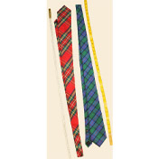 Tie, Necktie, EXTRA EXTRA LONG Tartan, Pack of 2