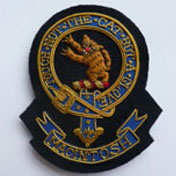 Clan Crest Badge, Hand Embroidered, Clan MacKintosh