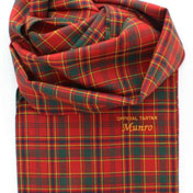 Scarf, EXTRA LONG Fine Wool with  OFFICIAL TARTAN embroidery
