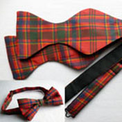 Bow Tie & Self-Tie Set, Dupion in ANY Tartan