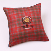 Cushion, Pillow, Tartan Wool with Clan crest