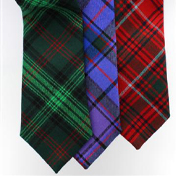 Tie, Necktie, Lightweight Plain Weave Wool, 490 Tartans