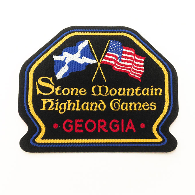 Badge, Iron-on, Stone Mountain Hignland Games, Georgia State
