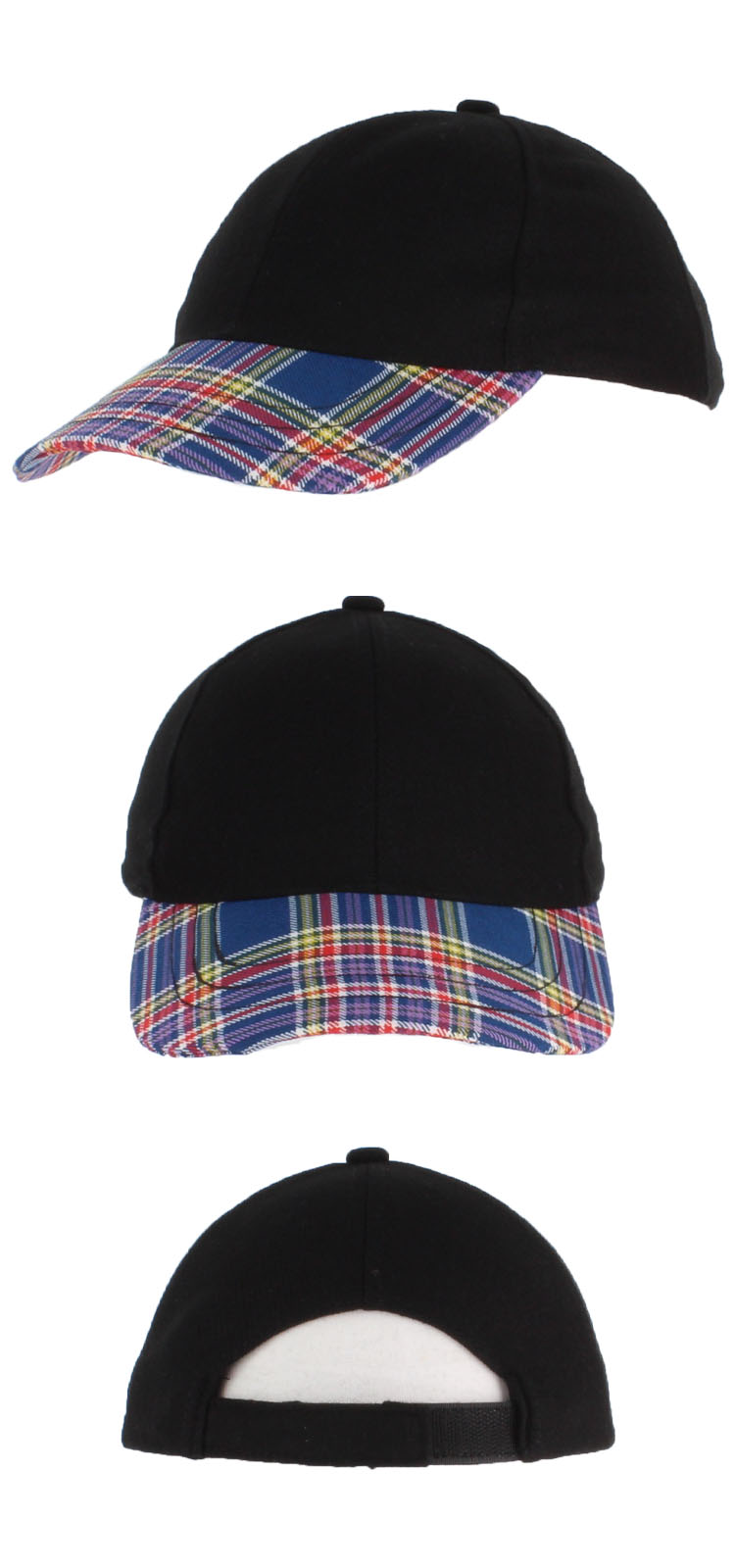 Cap, Hat, Baseball, TARTAN PEAK, PLAIN, 7th Cavalry Tartan