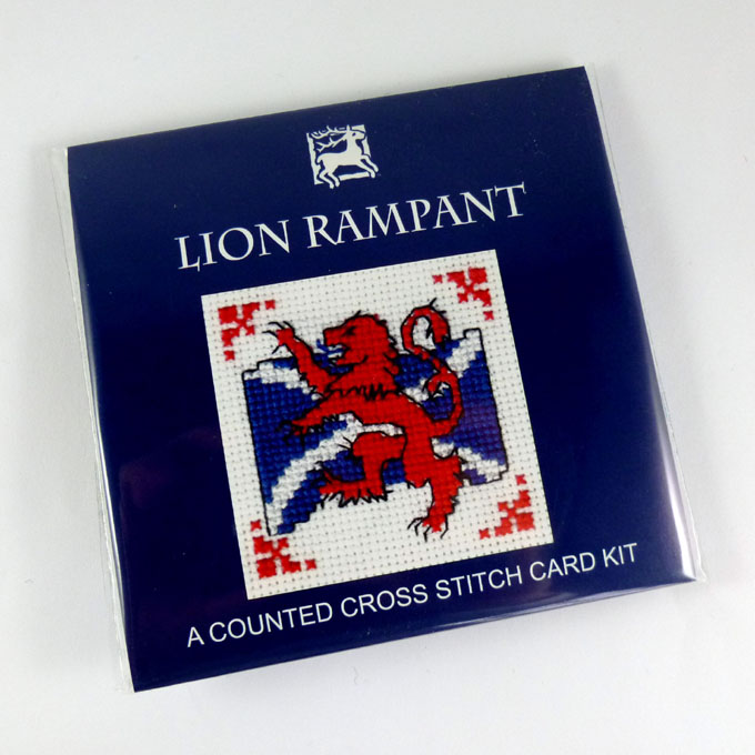 Crafts, Cross Stitch Card Kit, Rampant Lion