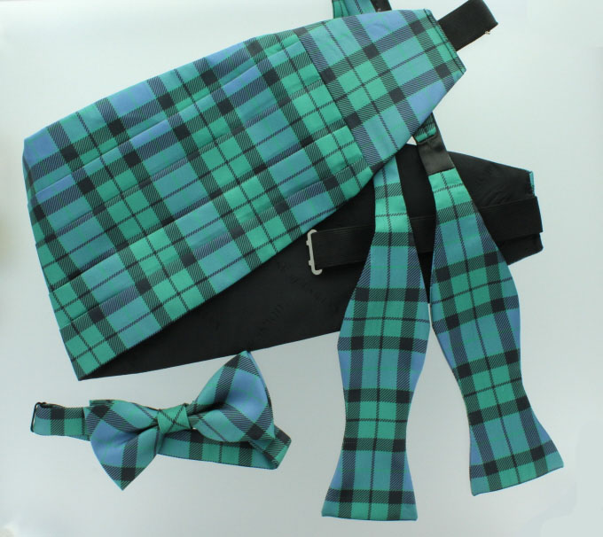 Cummerbund in MacKay Ancient with both Ready Tied and Self Tie bowties