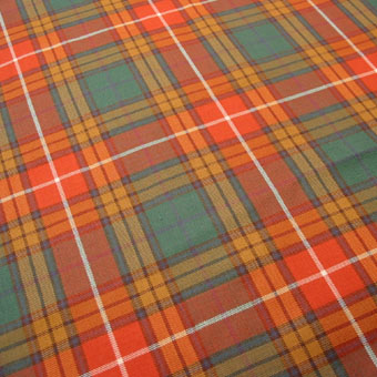 Fabric, Tartan, Wool, Mediumweight Twill 335-6