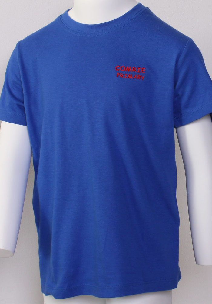 Gym T-shirt, Embroidered, Comrie Primary School