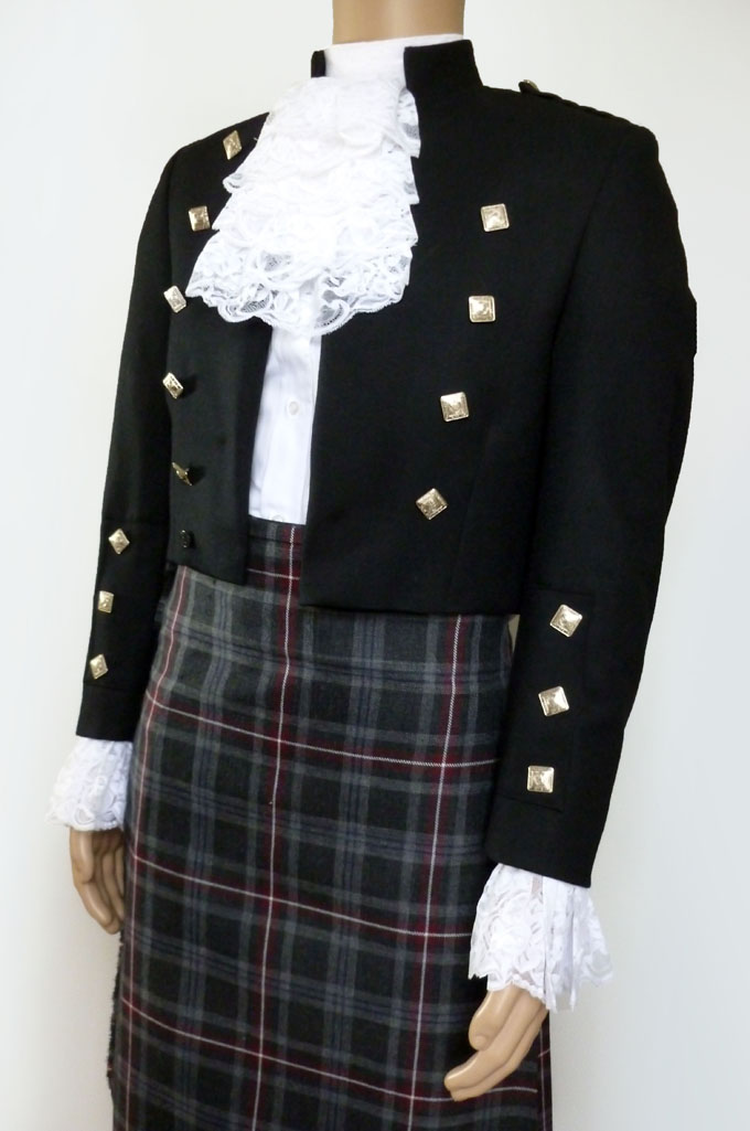 Kilt Outfit with Lace Jabot and Cuffs