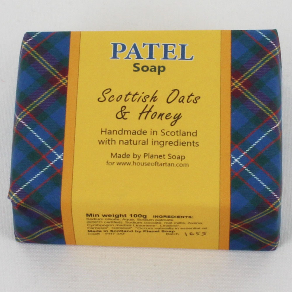 Clan Patel Tartan Soap - Scottish oats & Honey
