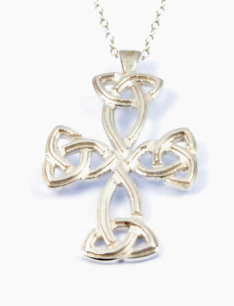 Pendant, Sterling Silver Carolingian Cross