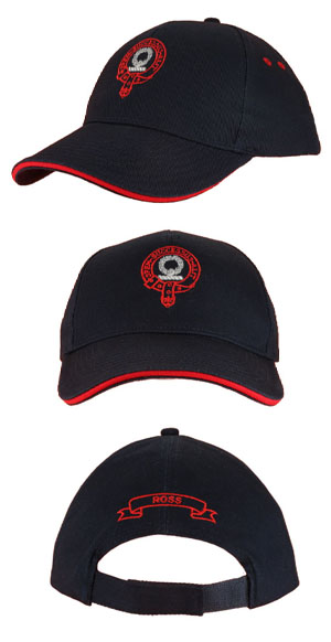 Navy/Red colour combination with Ross Clan Crest