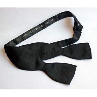 Bow Tie,  Black Silk-Effect (Self-Tie)