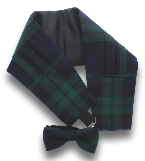 Burns Night, Cummerbund & Bow -Tie Set Lightweight  Wool