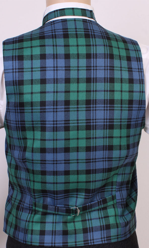 Waiscoat showing tartan back - Campbell Ancient