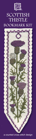 Crafts,Cross Stitch Bookmark Kit, Scottish Thistle