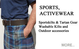 Sports and Activewear Sportskilts and Tartan Gear Washable Kilts and Outdoor Accessories